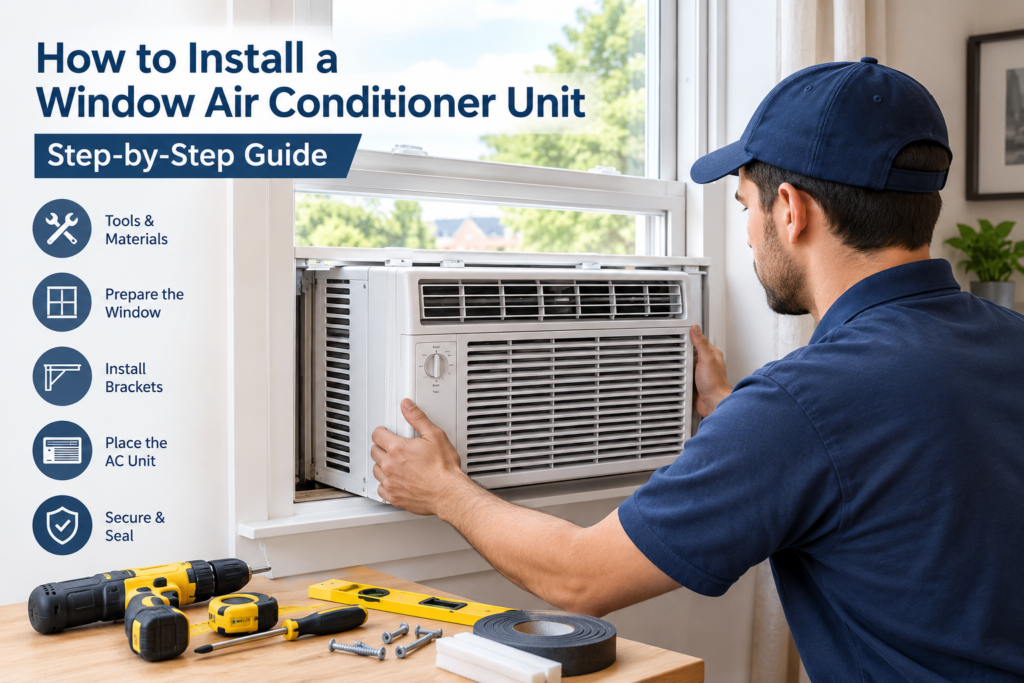 How to Install a Window Air Conditioner Unit: Step-by-Step Guide